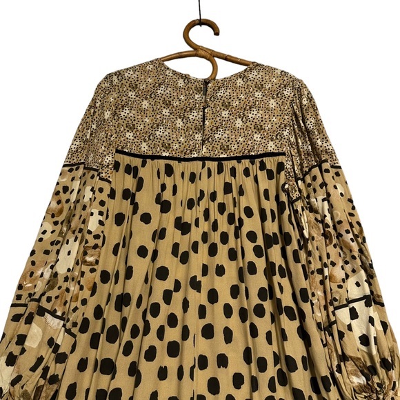 Anthropologie | Conditions Apply | Spotted Animal Print Long Sleeve Mini Dress S - Picture 5 of 9